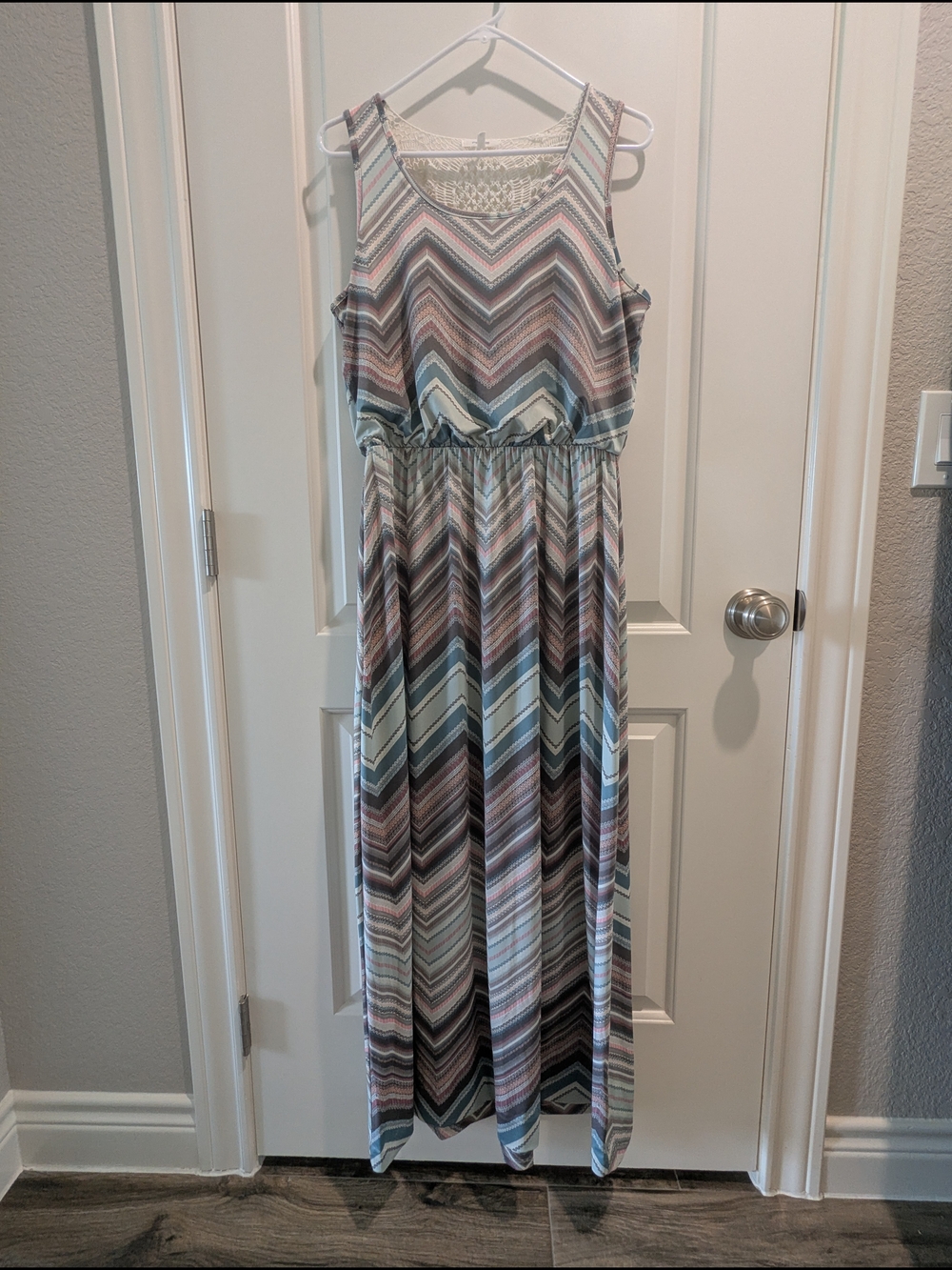 Maurices Pastel Chevron Maxi Dress